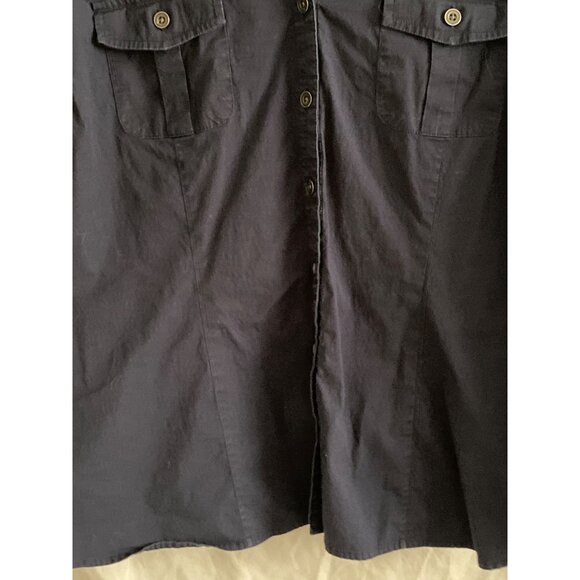 Sonoma SS Top Navy Blue Button Front Blouse Front Chest Pockets Woman 2X - Picture 3 of 10